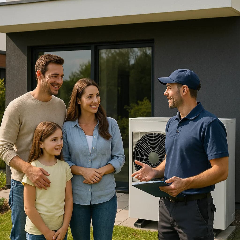 Instalación de aerotermia en una vivienda
