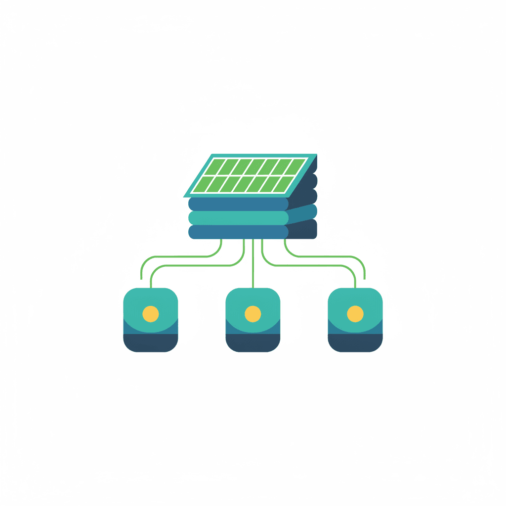 Esquema del criterio de proximidad eléctrica entre el punto de generación y el punto de consumo en el autoconsumo colectivo