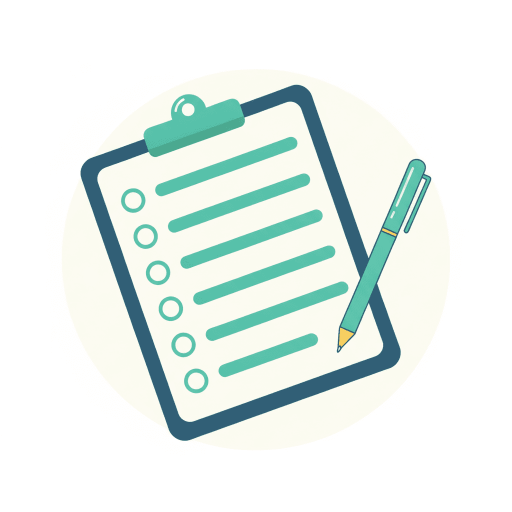 Persona revisando un documento con una lista de preguntas antes de firmar un contrato de instalación de placas solares