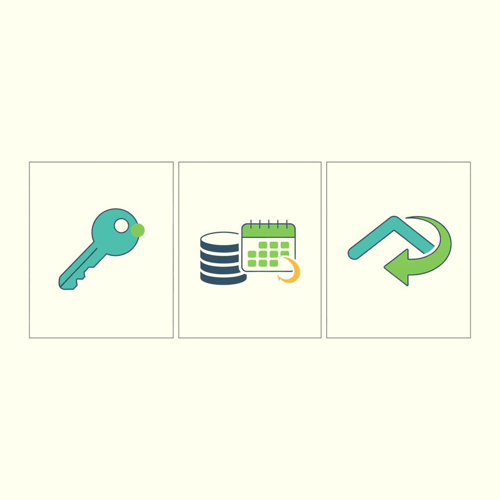 Esquema con tres columnas que representan las fórmulas de autoconsumo sin inversión, financiación a coste cero de entrada y cesión del tejado, cada una con su icono distintivo