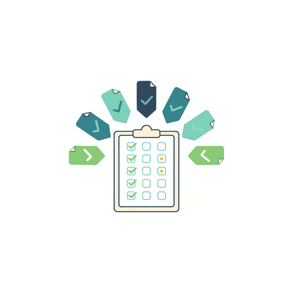 Esquema del checklist común de requisitos que comparten casi todas las convocatorias de ayudas
