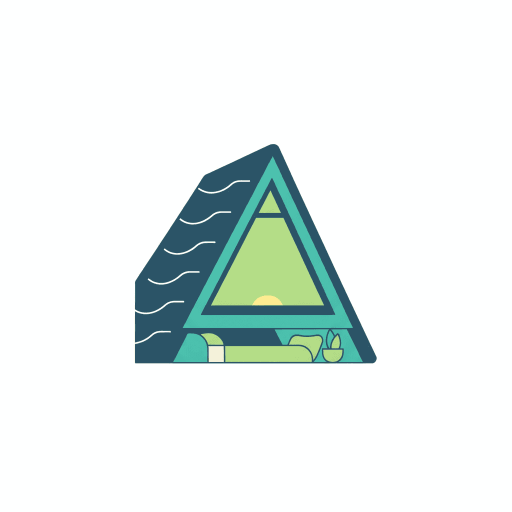 Ilustración de una buhardilla con una ventana de tejado abierta dejando entrar luz natural, con el tejado y las tejas alrededor del marco