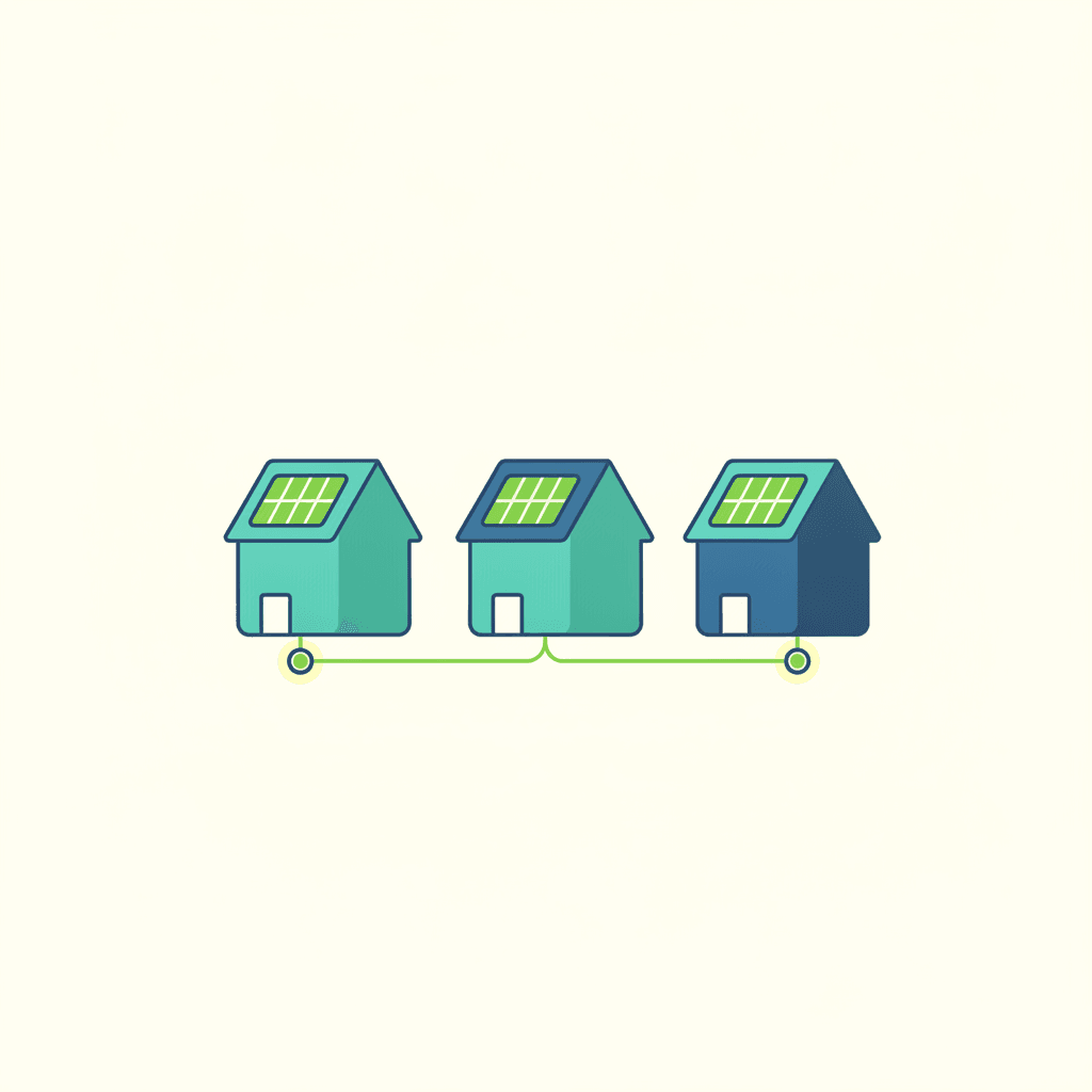 Esquema de alternativas cuando la comunidad deniega las placas solares: instalación individual, autoconsumo remoto y comunidad energética