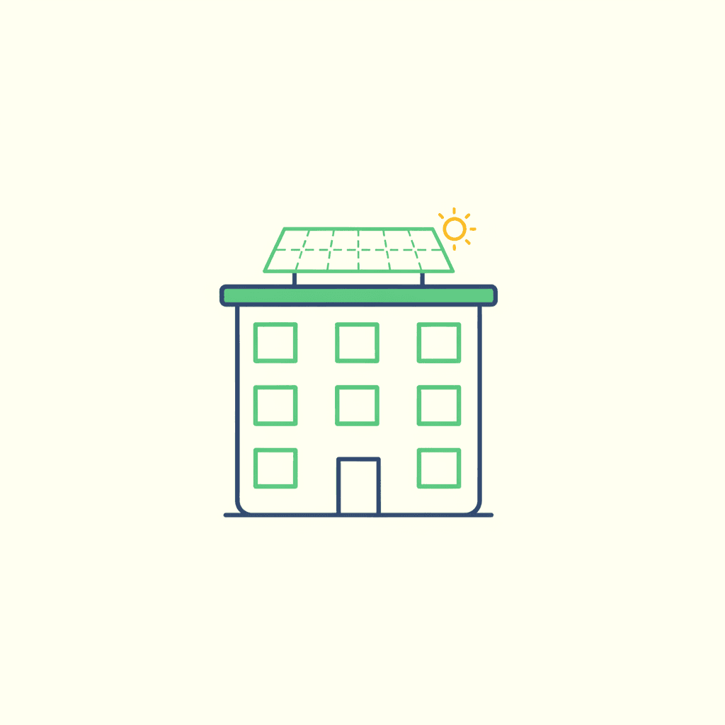 Junta de vecinos votando en contra de instalar placas solares en el tejado del edificio