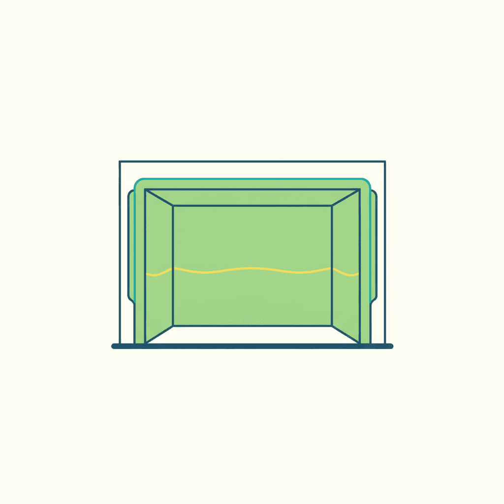 Ilustración vectorial plana de un trasdosado interior en la pared de una habitación mostrando el aislante, la barrera de vapor y el encuentro con el techo y el suelo, sin texto