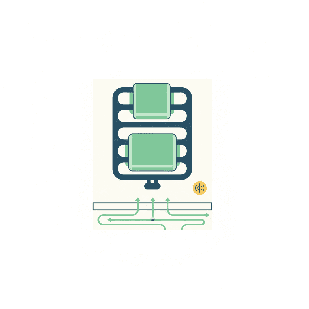 Ilustración vectorial plana con tres iconos de soluciones: un toallero junto a suelo radiante bajo el pavimento, un toallero de mayor tamaño y un toallero eléctrico con resistencia, sin texto