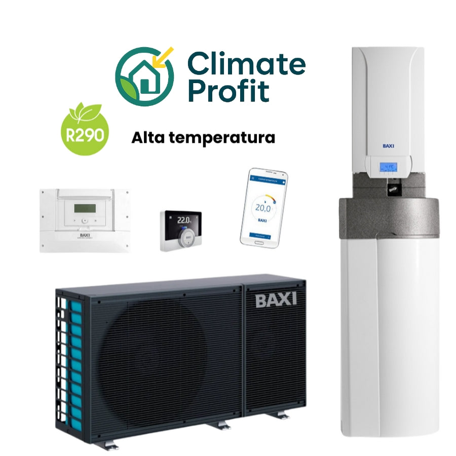 Aerotermia alta temperatura Baxi iridium R290